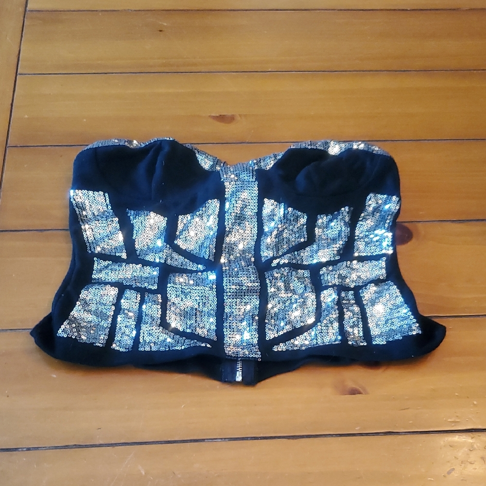 Gorgeous body central sequin crop top